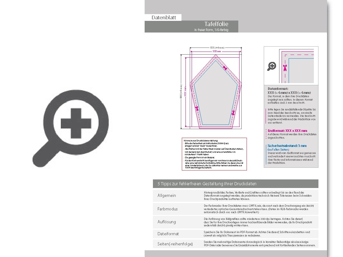 Product Bild hochwertige_tafelfolie_mit_wei__druck_in_frei-form_(eine_stanzform_m__glich)___einseitig_1_0-farbig_bedruckt