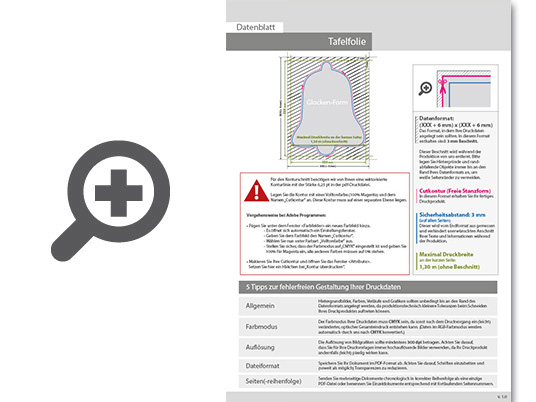 Product Bild hochwertige_tafelfolie_mit_wei__druck_in_glocke-form_konturgeschnitten___einseitig_1_0-farbig_bedruckt